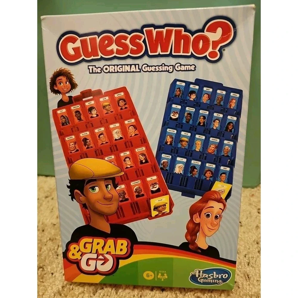 GUESS WHO? Grab & Go Hasbro Gaming Travel Portable Ages 6+ - 2 Players NEW